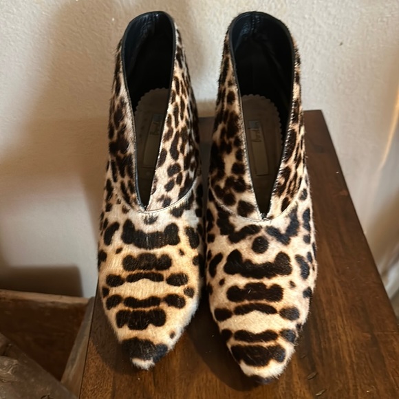 Boden Shoes - Boden leather leopard heeled bootie 38 or 7.5
